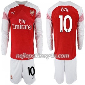 Fotbalový Dres Arsenal Mesut Ozil 10 Dětské Domácí 2018/19 Dlouhý Rukáv